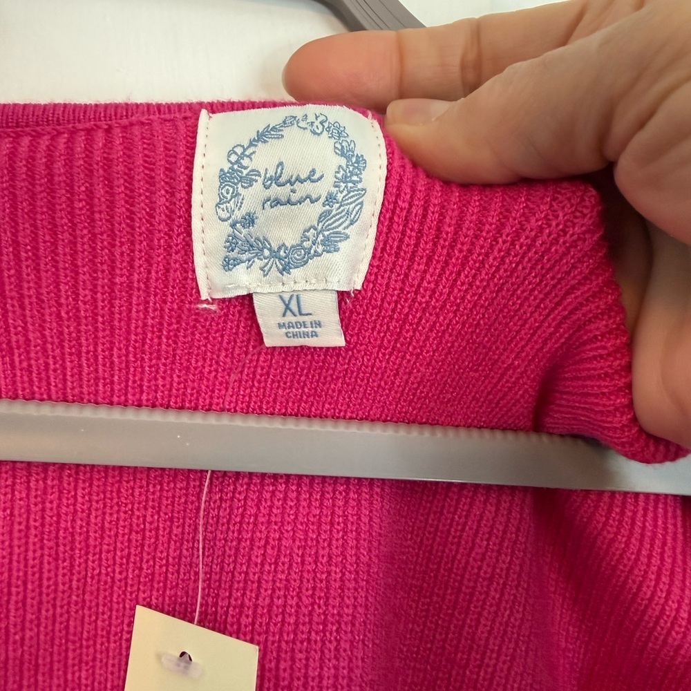 Blue Rain Fuchsia Long Sleeve Sweater Dress - Picture 3 of 7